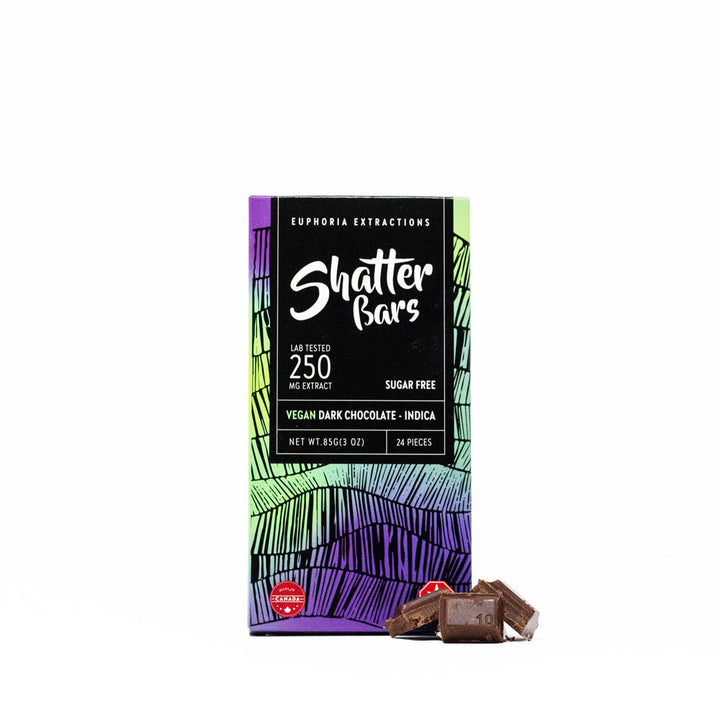 EUPHORIA EXTRACTIONS BARRES DE CHOCOLAT NOIR SANS SUCRE VÉGÉTALES AU THC | 250MG-1200 ALIMENTS 