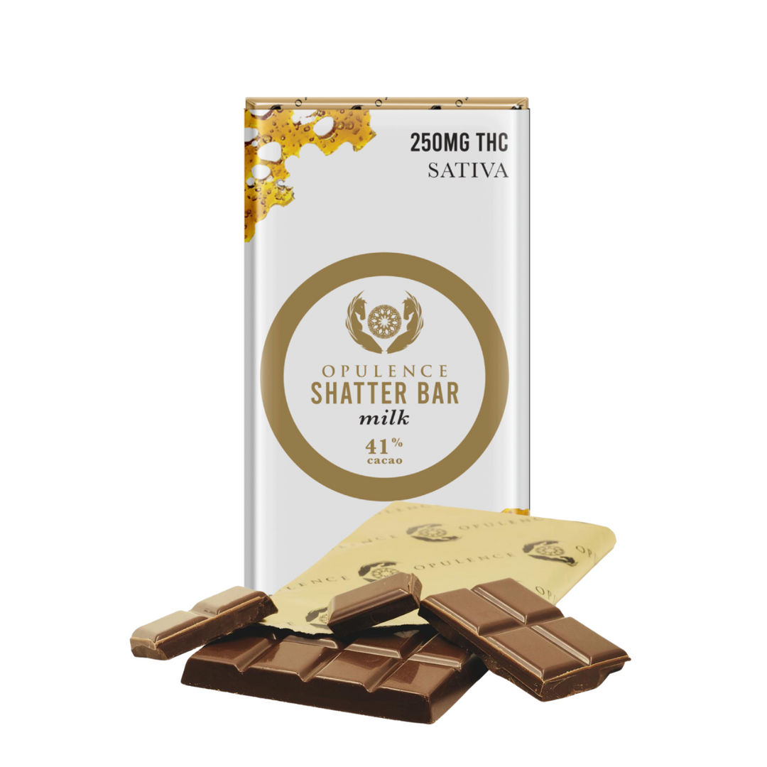 OPULENCE THC CHOCOLATE SHATTER BARS | 250MG EDIBLES