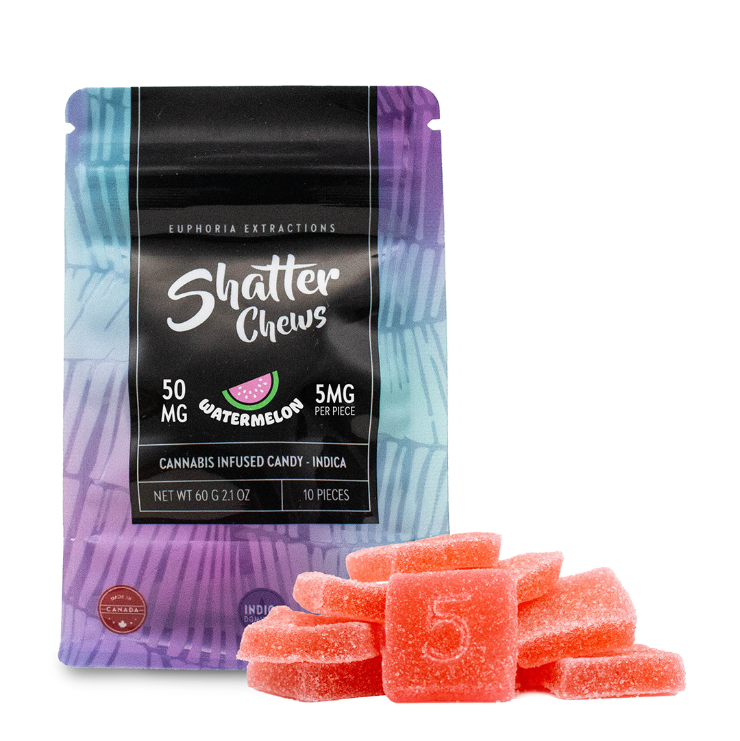 EUPHORIA EXTRACTIONS THC SHATTER CHEWS SNACK PACK GUMMIES | 50MG EDIBLES