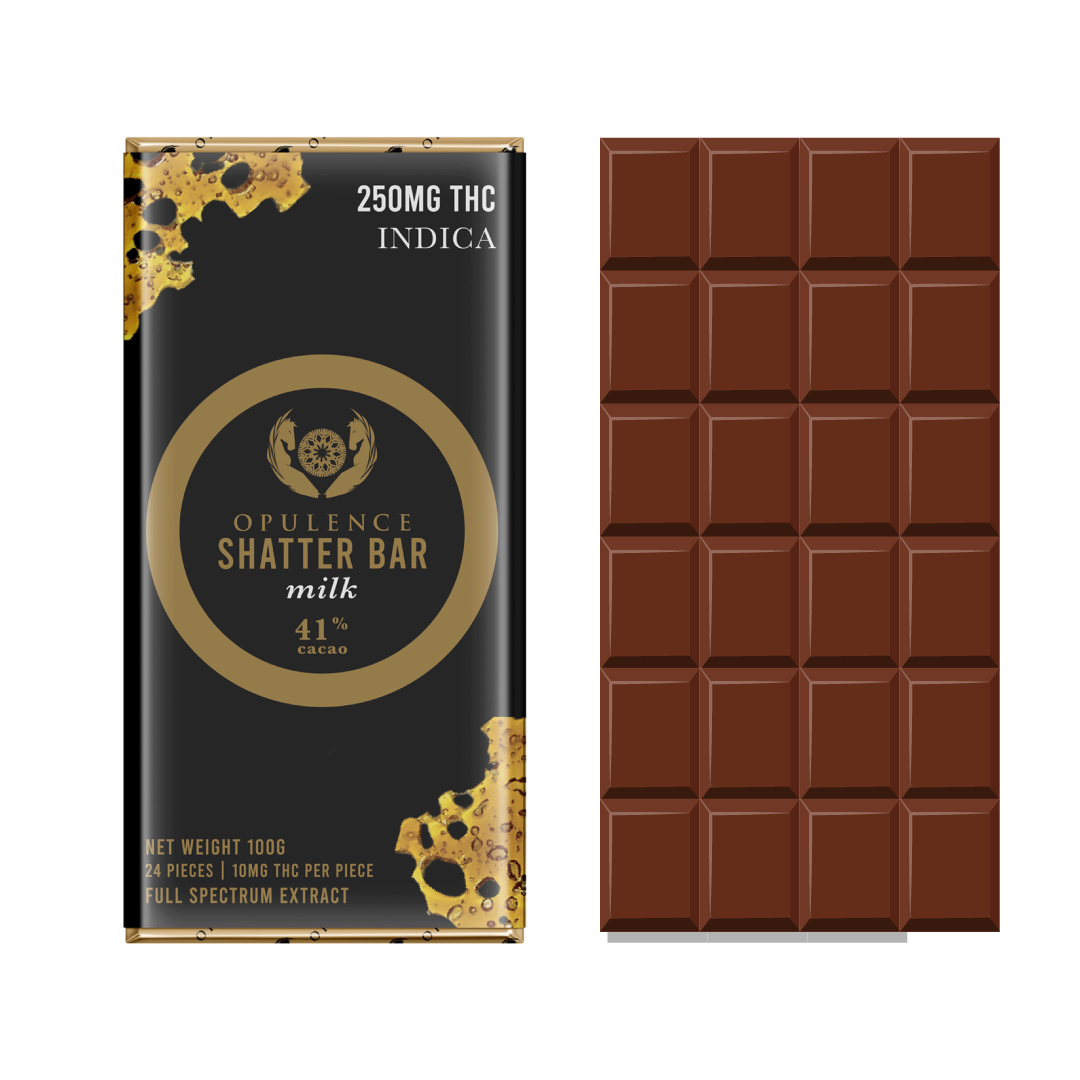 OPULENCE THC CHOCOLATE SHATTER BARS | 250MG EDIBLES