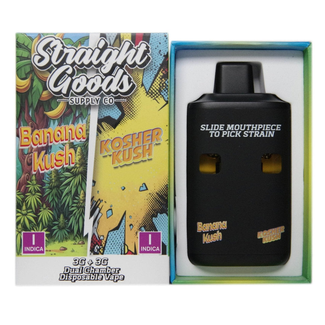 STYLO VAPE JETABLE À DOUBLE CHAMBRE AU THC STRAIGHT GOODS | 6G