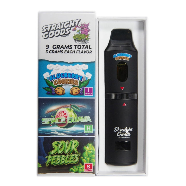 STYLO VAPE JETABLE À TRIPLE CHAMBRE AU THC STRAIGHT GOODS | 9G