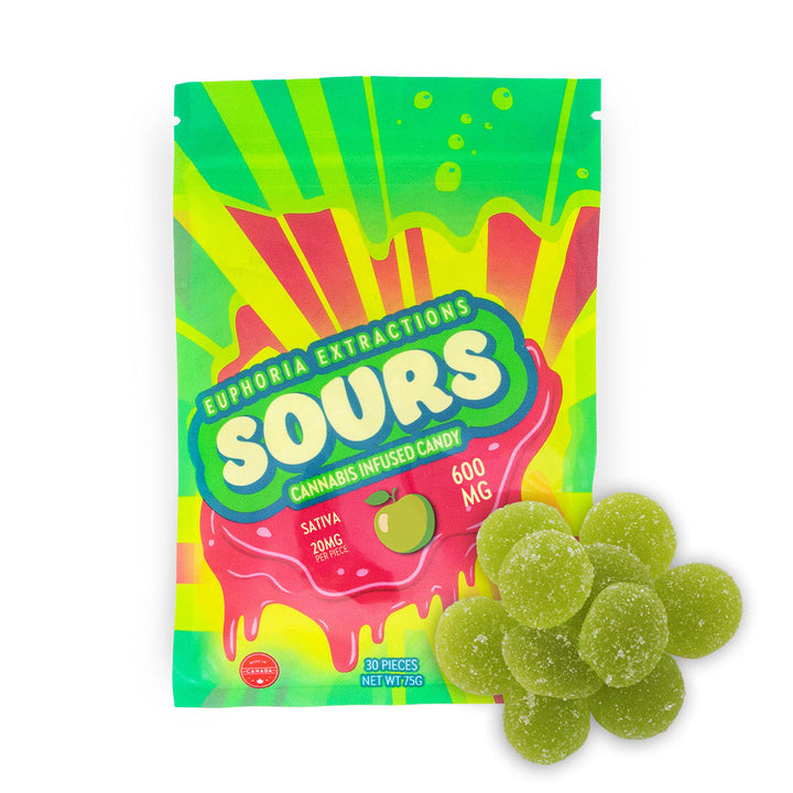 EUPHORIA EXTRACTIONS THC SOUR GUMMIES | 600MG EDIBLES