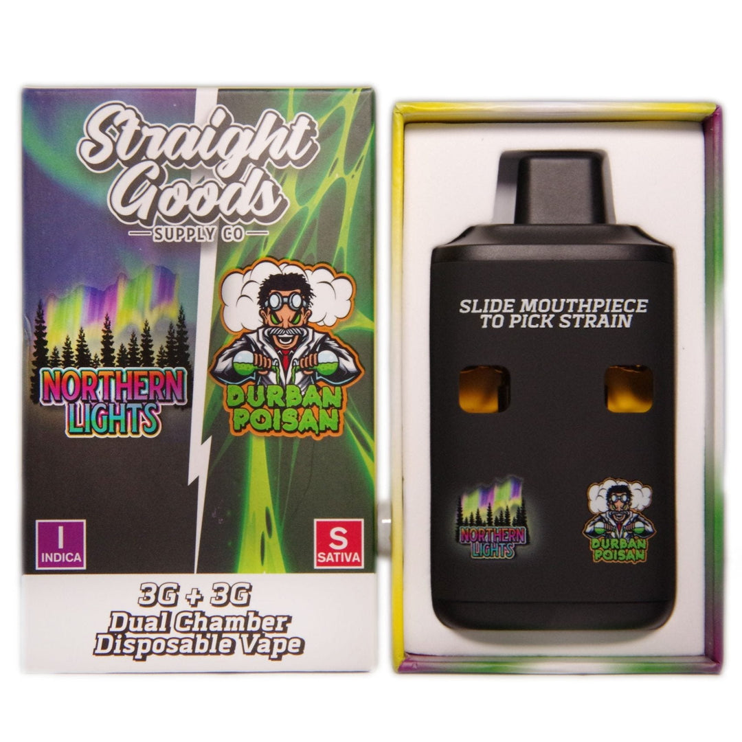 STYLO VAPE JETABLE À DOUBLE CHAMBRE AU THC STRAIGHT GOODS | 6G