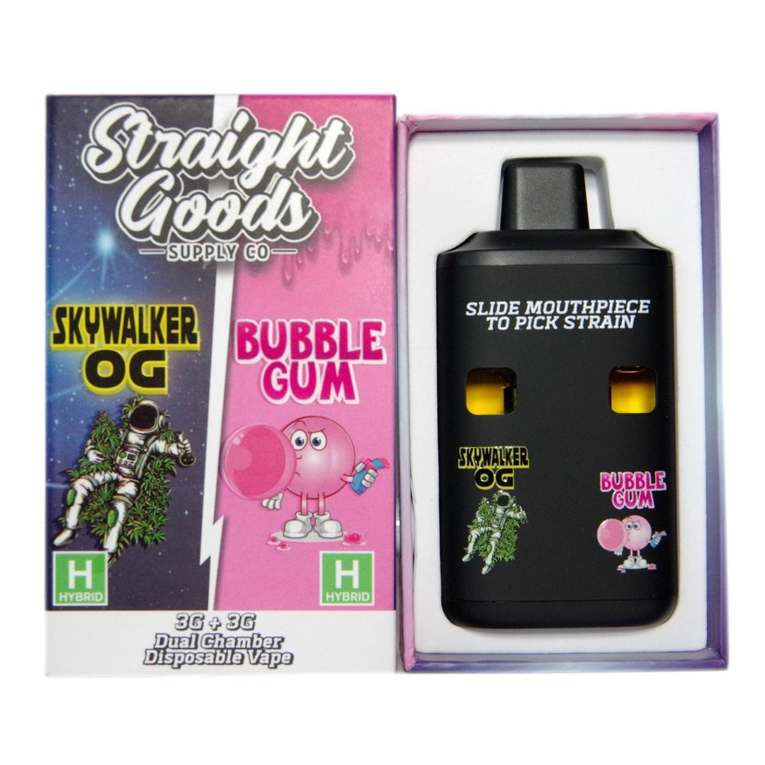 STYLO VAPE JETABLE À DOUBLE CHAMBRE AU THC STRAIGHT GOODS | 6G