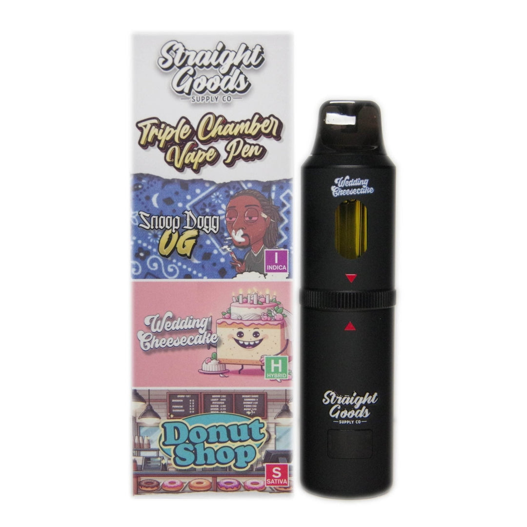 STYLO VAPE JETABLE À TRIPLE CHAMBRE AU THC STRAIGHT GOODS | 9G