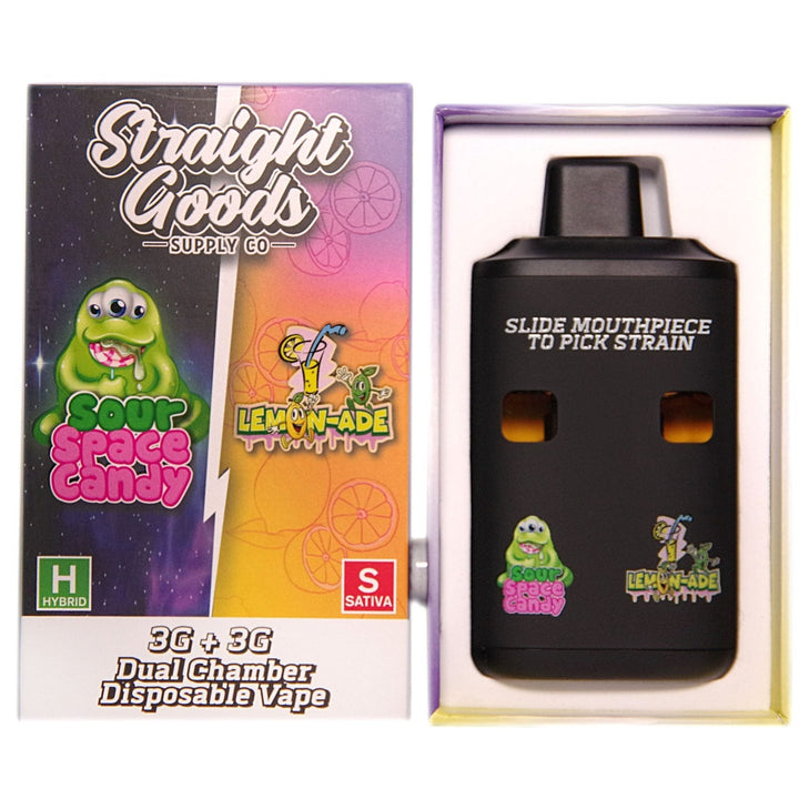 STYLO VAPE JETABLE À DOUBLE CHAMBRE AU THC STRAIGHT GOODS | 6G